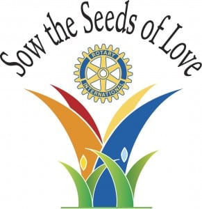 Rotary theme logo for 2002-03 — Sow the Seeds of Love