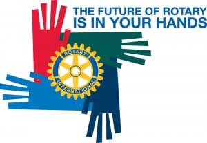 Rotary theme logo for 2009-10 — The Future of Rotary Is in Your Hands