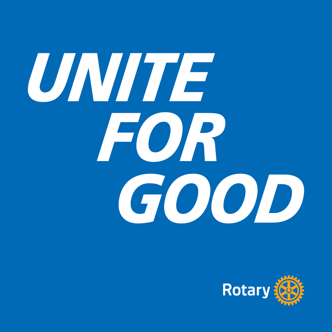 Rotary theme logo for 2025-26 — Unite for Good